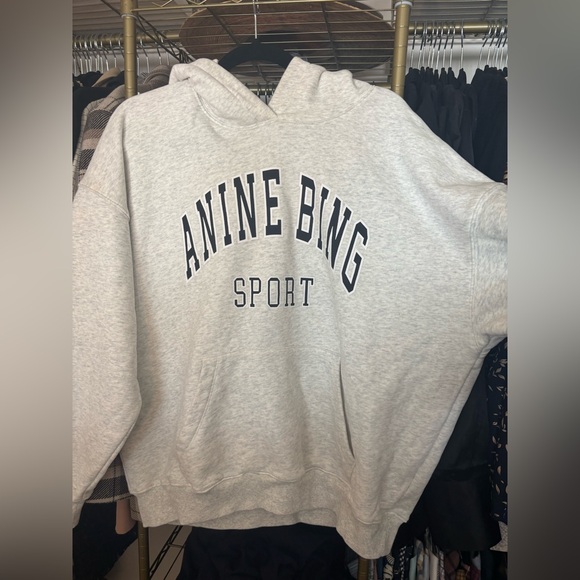 Anine Bing Sport Sweatshirt Heather Gray Size Small or Medium - Picture 4 of 7